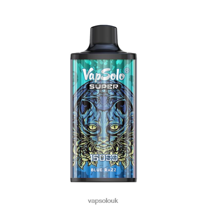 Vapsolo Nicotine - VapSolo SUPER Disposable Vape Blue Razz Z02ZT14
