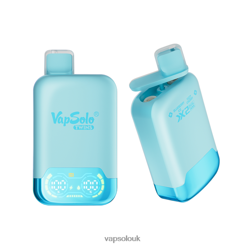 Vapsolo Flavours - VapSolo TWINS Disposable Vape Blueberry Ice & Fizzy Cherry Z02ZT27