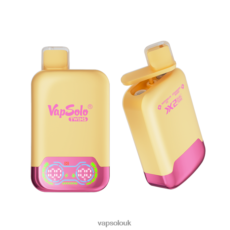 Vapsolo Nicotine - VapSolo TWINS Disposable Vape Watermelon Ice & Strawberry Mango Z02ZT35
