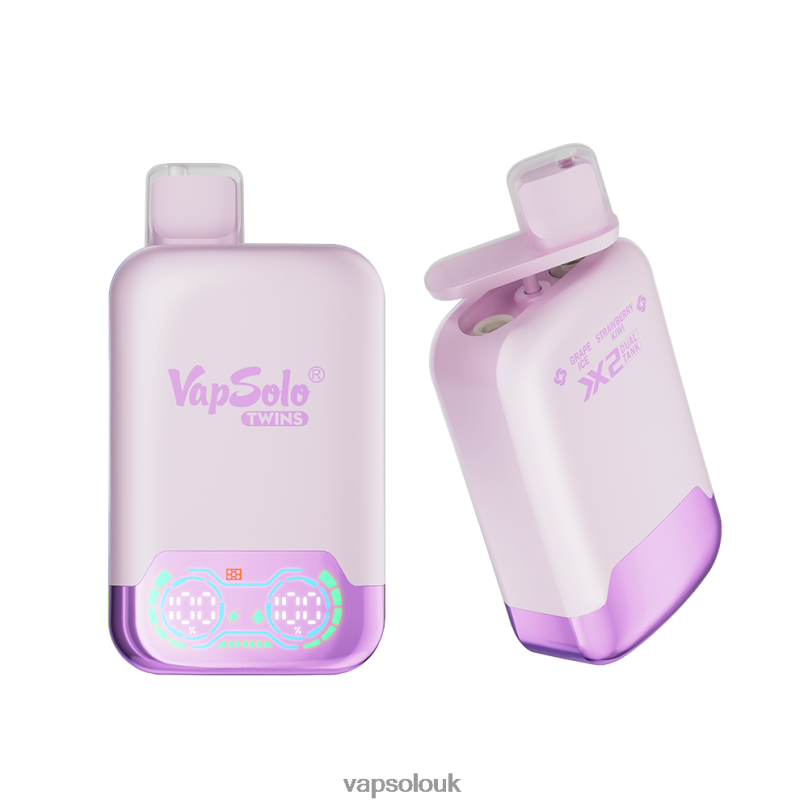 Vapsolo Uk - VapSolo TWINS Disposable Vape Grape Ice & Strawberry Kiwi Z02ZT28