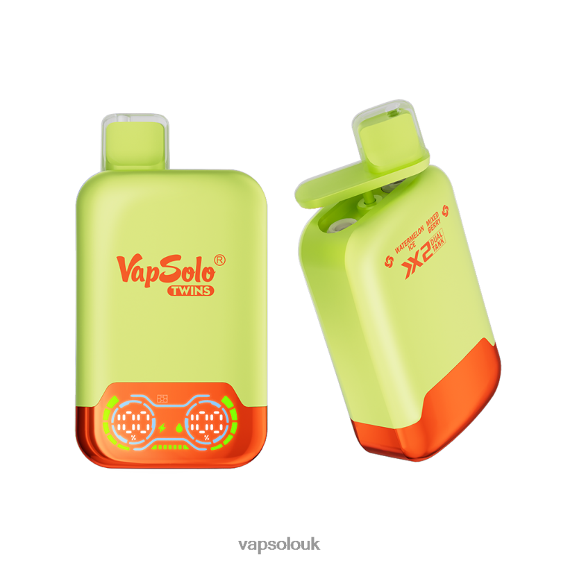 Vapsolo Uk - VapSolo TWINS Disposable Vape Watermelon Ice & Mixed Berry Z02ZT34