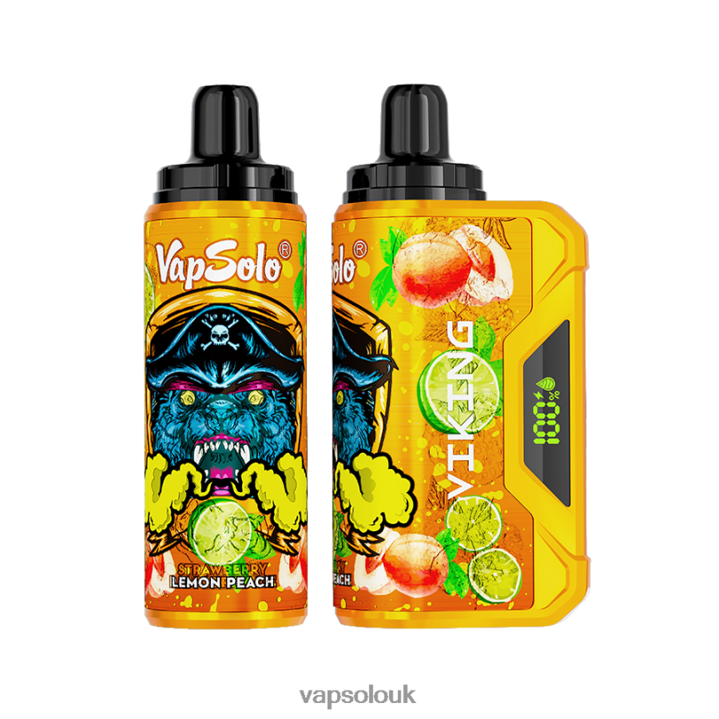 Vapsolo Nicotine - VapSolo VIKING Disposable Vape Lemon Peach Z02ZT41