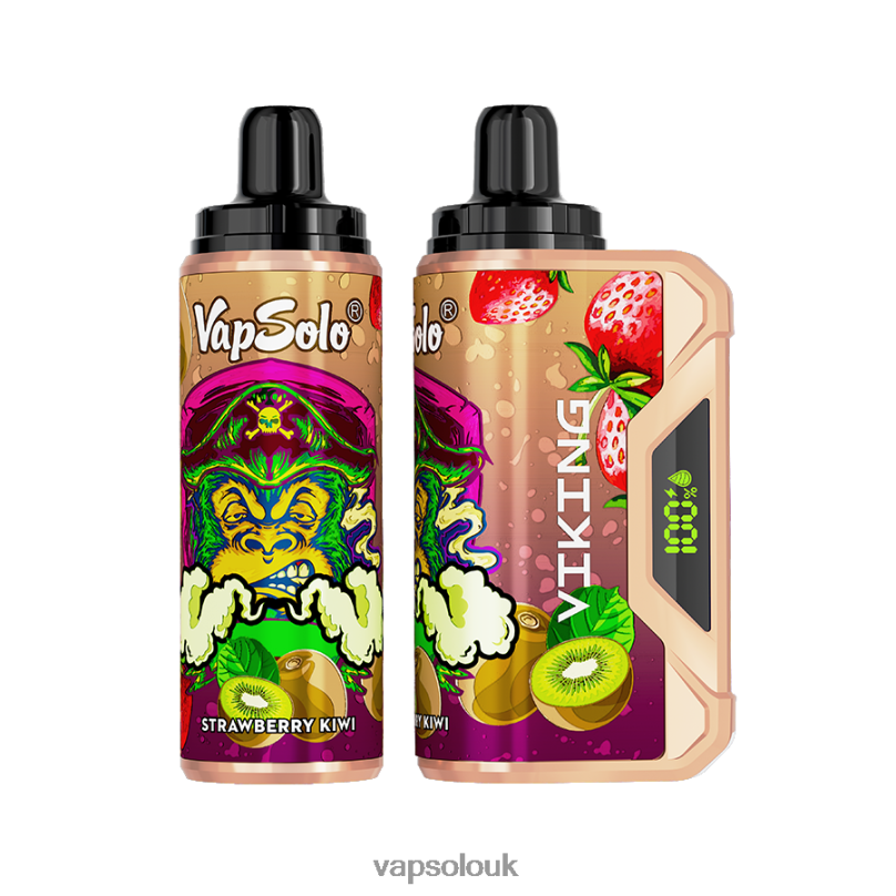 Vapsolo Nicotine - VapSolo VIKING Disposable Vape Strawberry Kiwi Z02ZT44