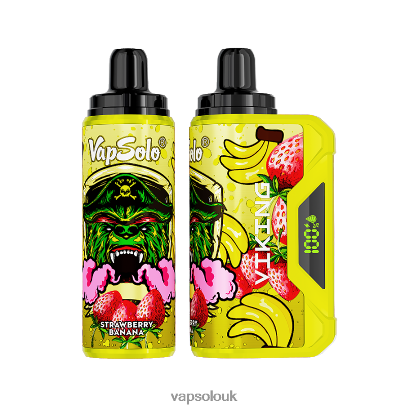 Vapsolo Uk - VapSolo VIKING Disposable Vape Strawberry Banana Z02ZT43